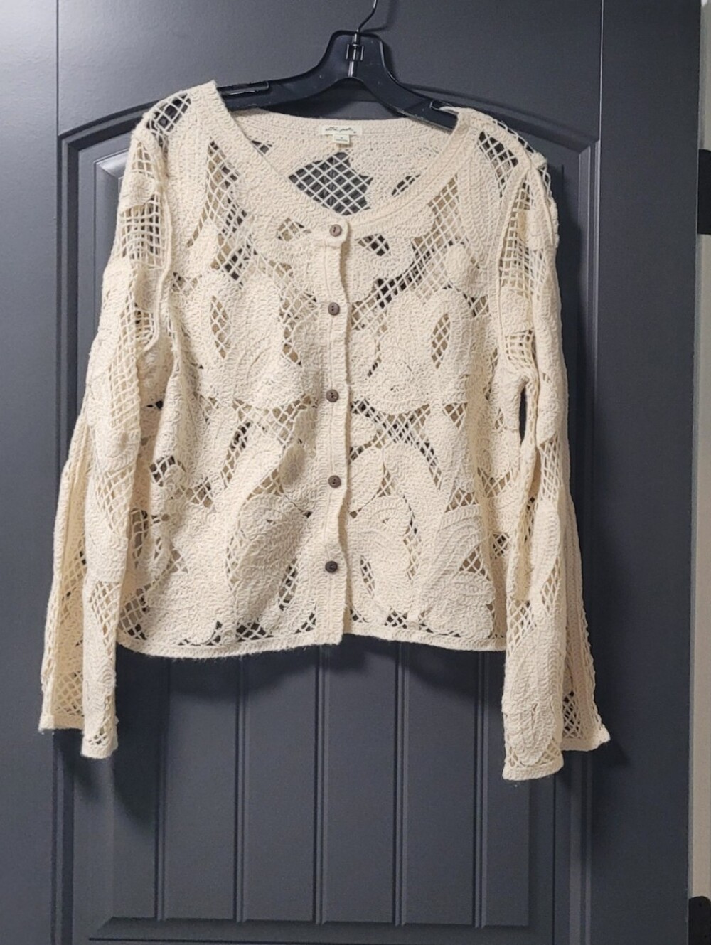 Coquette, Cottagecore, Romantic, Boho Ultra Pink Floral Crochet Cardigan